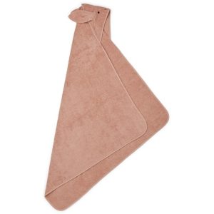 Liewood håndkle med hette, Augusta Rabbit dusty coral