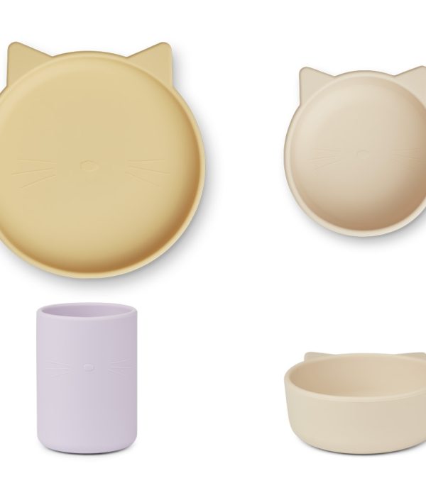 Liewood, Cyrus silikon matsett 3 deler, Cat jojoba multi mix
