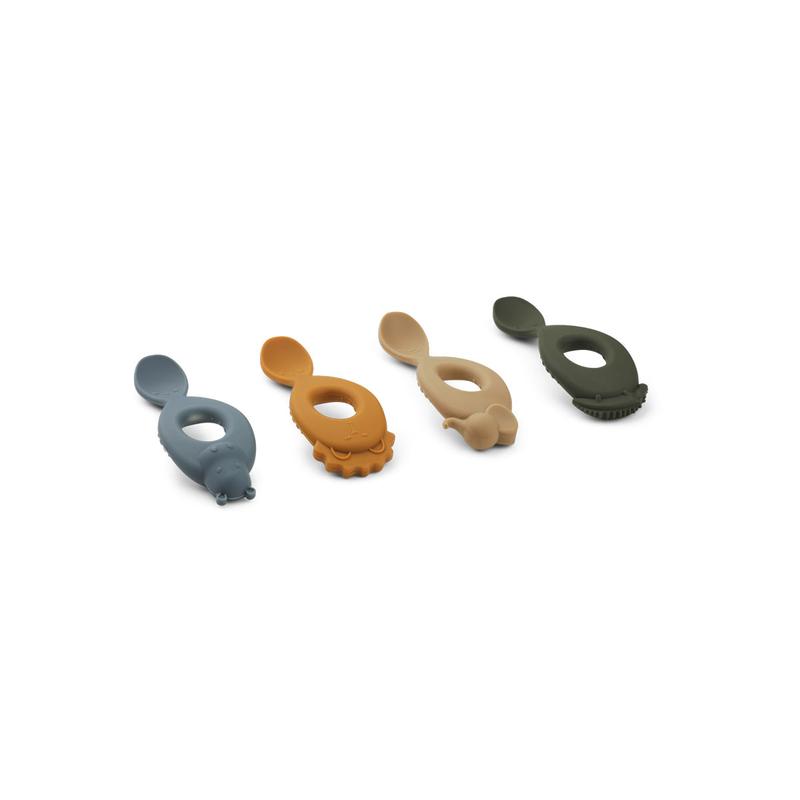 Liewood, Liva silikon skje 4-pack, Safari blue multi mix - Bilde 2