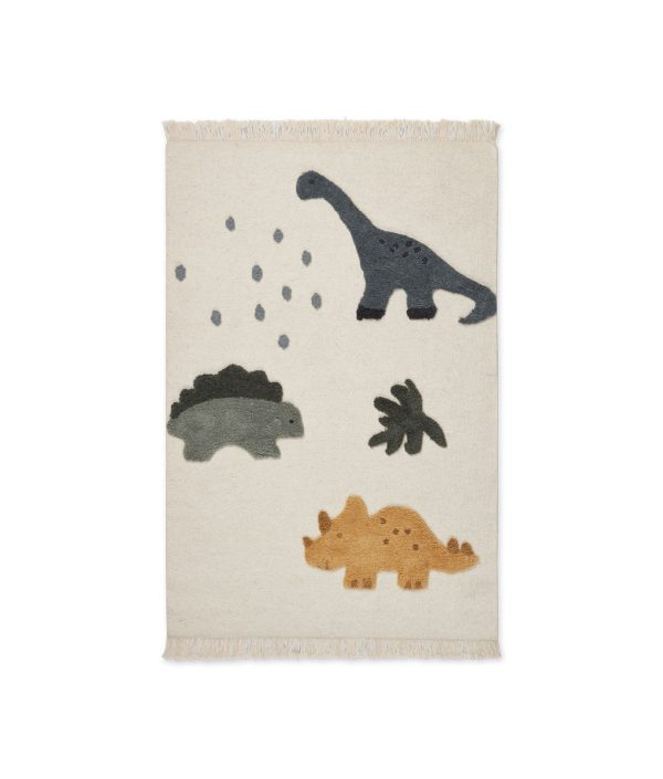 Liewood, Bent ullteppe med frynser, Dino multi mix