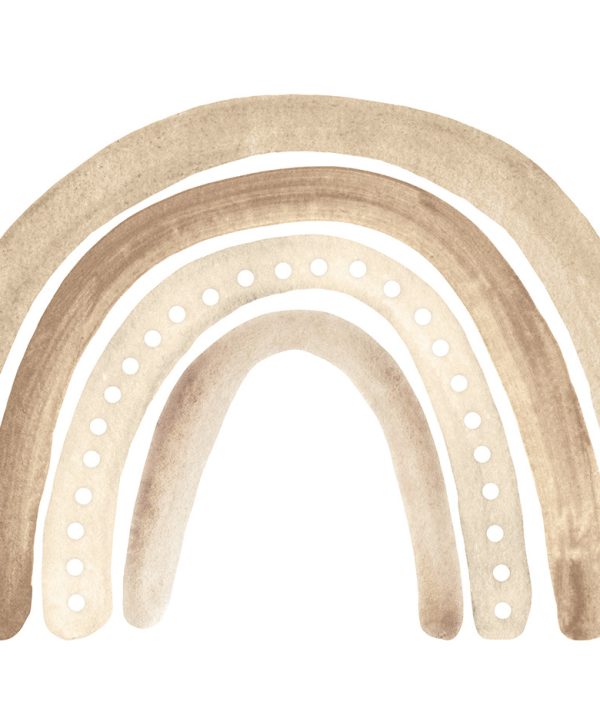 Babylove, beige regnbue, regnbue veggklistremerke