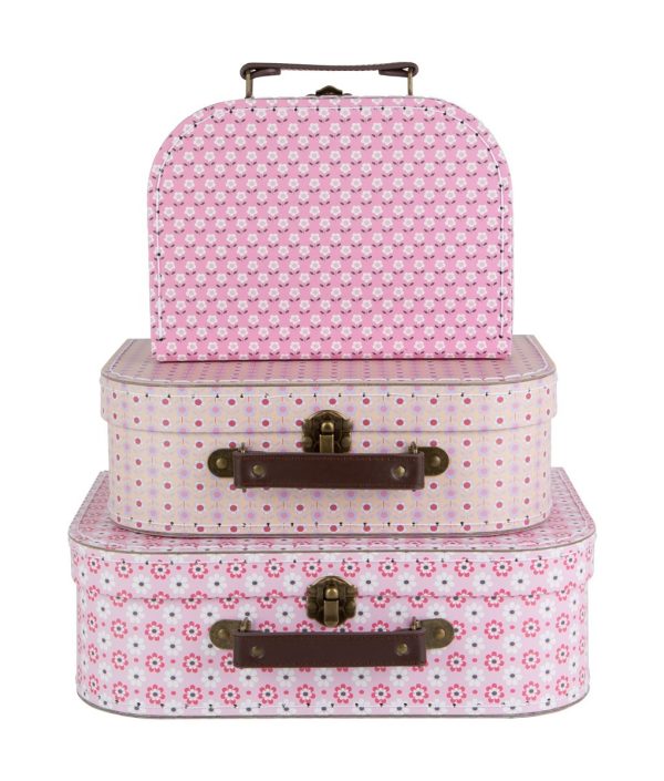 Sass & Belle, oppbevaringsbokser Spring retro daisy, 3-pack