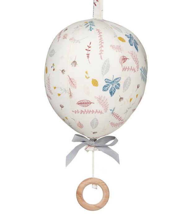 Cam Cam, musikkmobil ballong med rosett, Pressed leaves rose