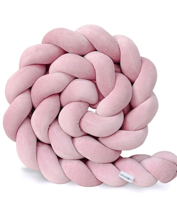 Sengehest flettet - Dusty Pink