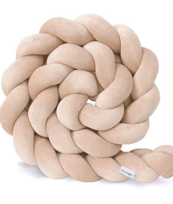 Barnesengbeskyttelse flettet, Beige