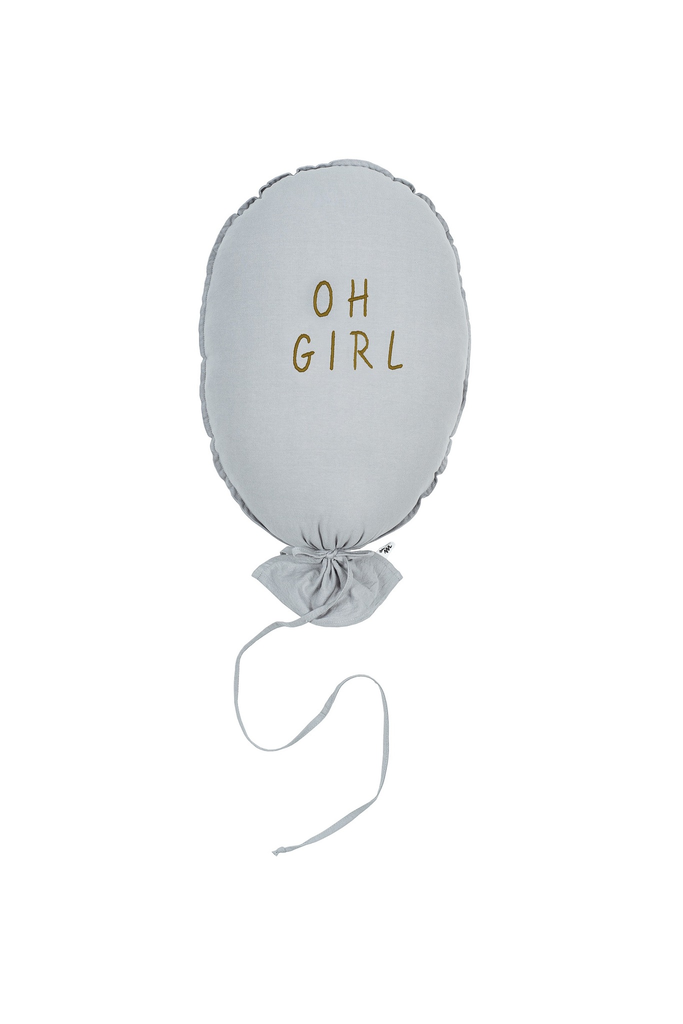 Veggdekorasjon og pute, Oh girl-grå