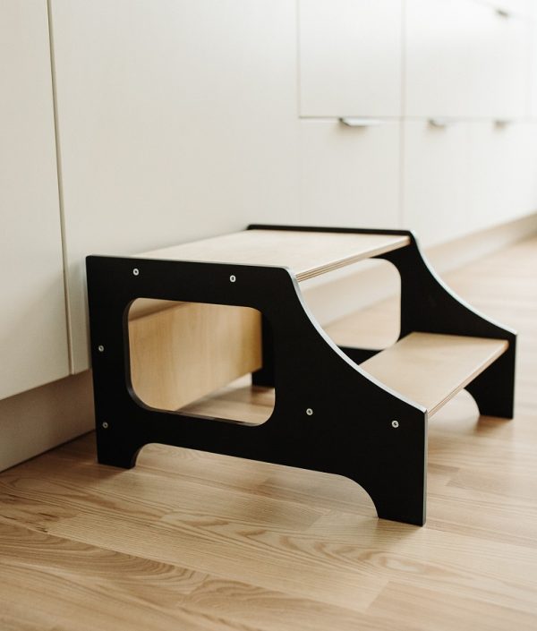 Duck Woodworks, Kjøkkenkrakk svart/natur