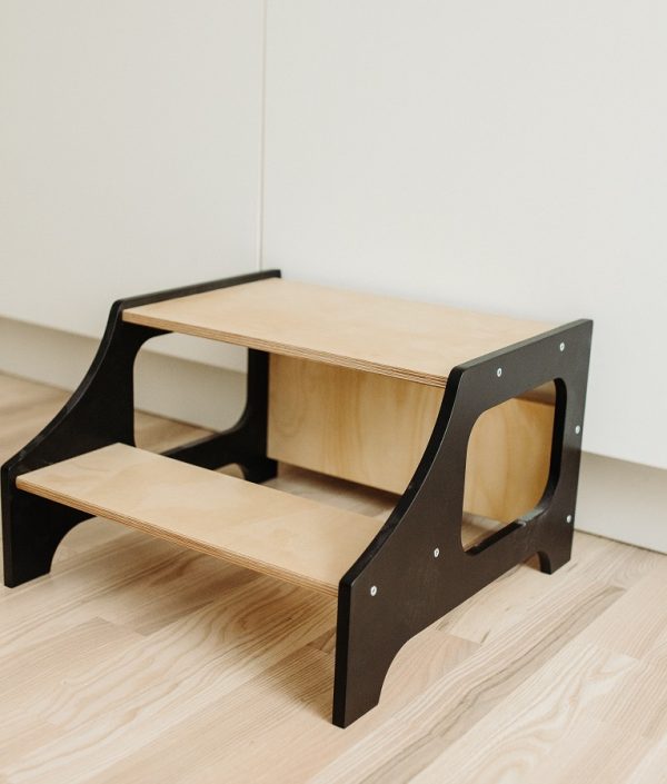 Duck Woodworks, Kjøkkenkrakk svart/natur