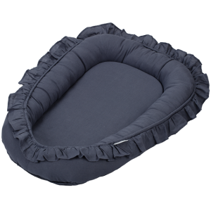 Cotton & Sweets, denim babynest i 100 % lin