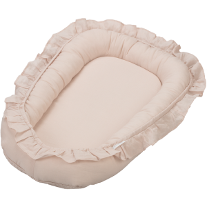 Cotton & Sweets, pudderrosa babynest i 100 % lin