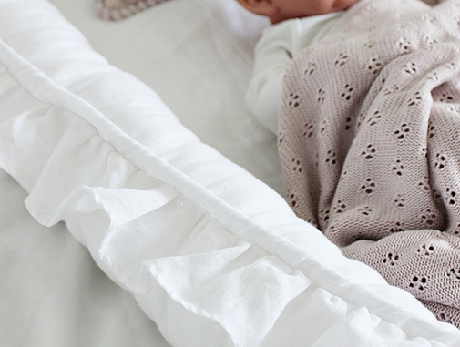 Cotton & Sweets, hvitt babynest i 100 % lin - Bilde 2