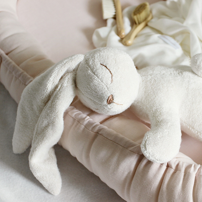 Cotton & Sweets, pudderrosa klassisk babynest i 100 % lin - Bilde 3