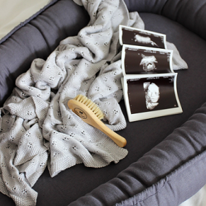 Cotton & Sweets, grafitt klassisk babynest i 100 % lin