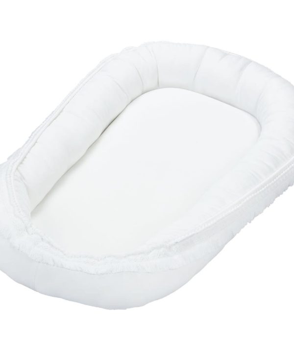 Cotton & Sweets, hvit boho babynest i bomull