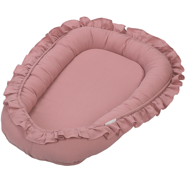 Cotton & Sweets, blush babynest i 100 % lin
