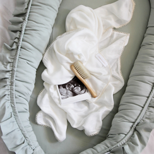 Cotton & Sweets, ørkengrønn babynest i sateng