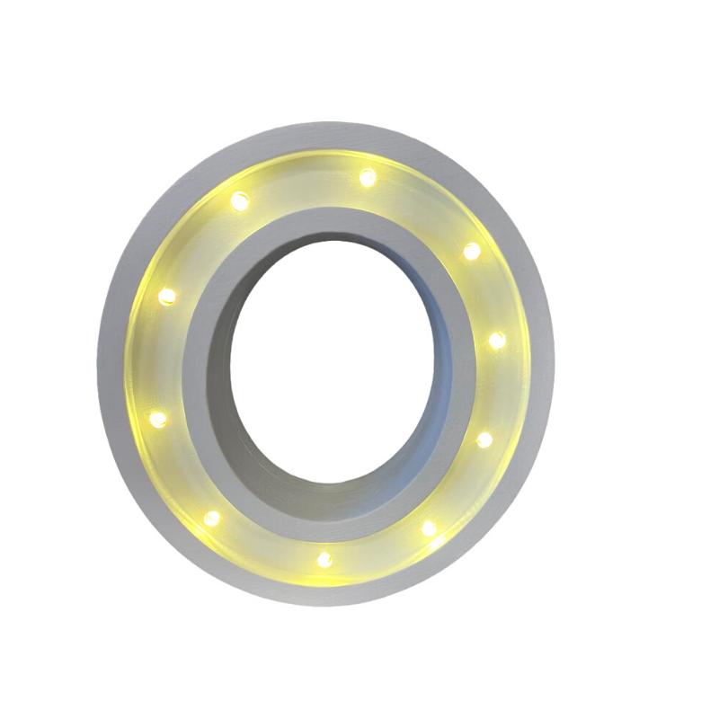 Little Lights, Nattlampe til barnerommet, Mini hvit bokstav O