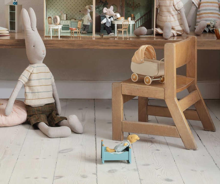 Maileg, Vugge baby mouse - blå - Bilde 3