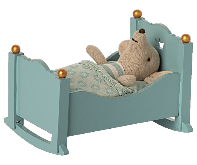 Maileg, Vugge baby mouse - blå - Bilde 2
