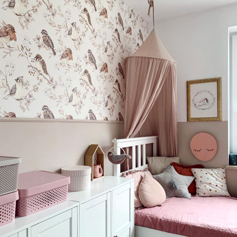 Dekornik, tapet Birds White-Grey - Bilde 7