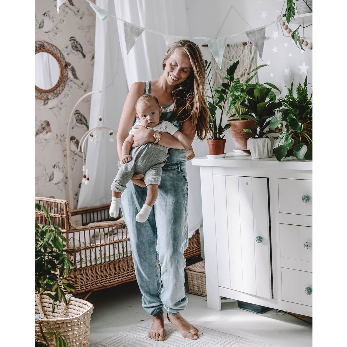 Dekornik, tapet Birds White-Grey - Bilde 3