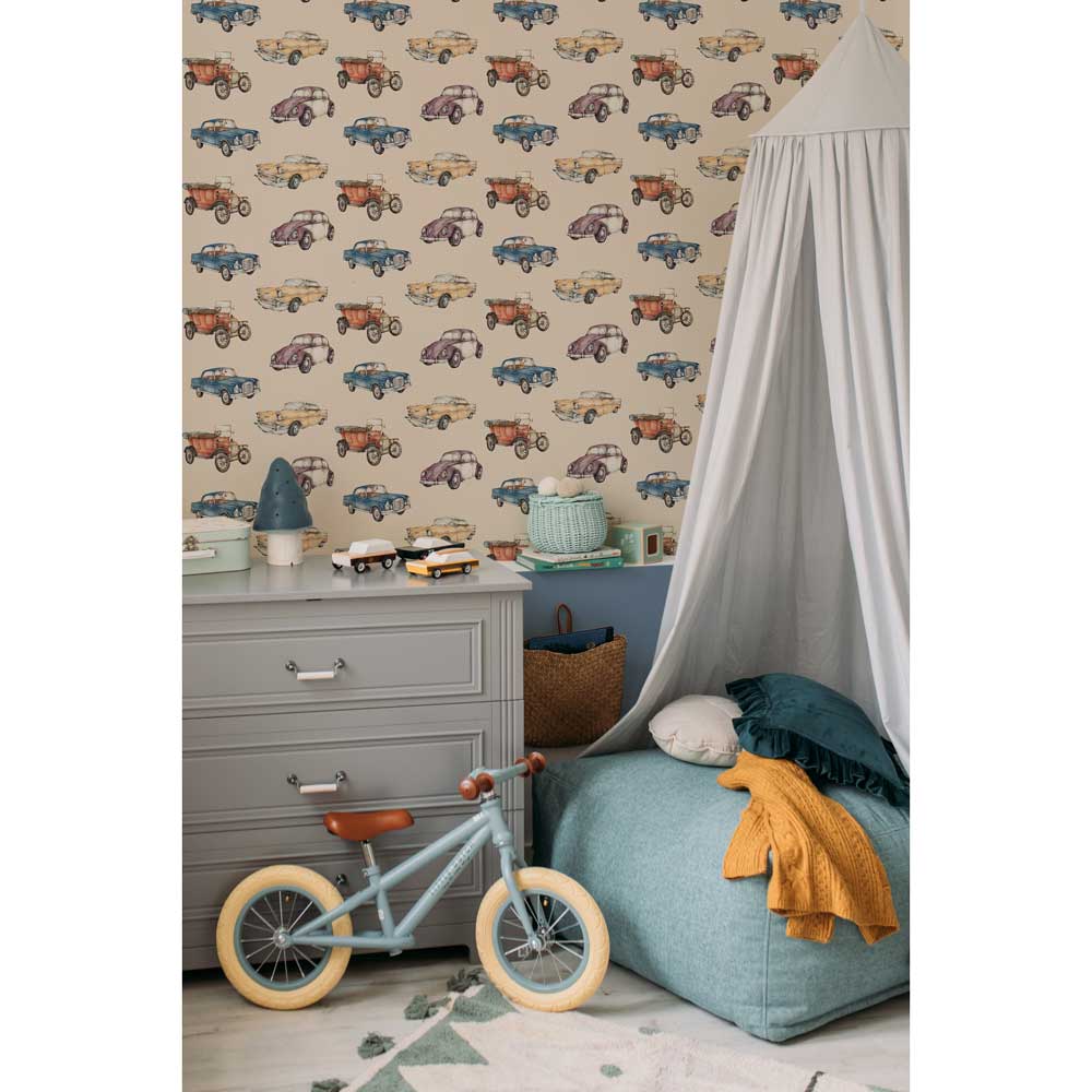 Dekornik, tapet Cars Sunny Beige - Bilde 3