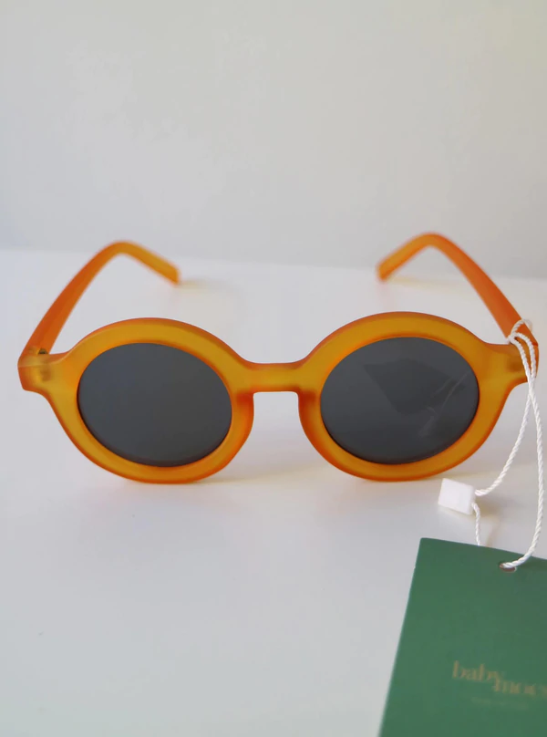 BabyMocs, solbriller for barn, Signature Round Yellow