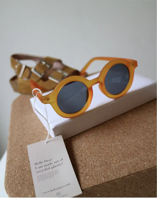 BabyMocs, solbriller for barn, Signature Round Yellow - Bilde 2