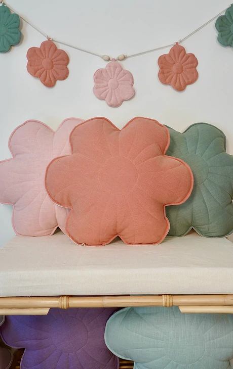 Moi Mili, pute i lin, Bloom Coral Pink - Bilde 4