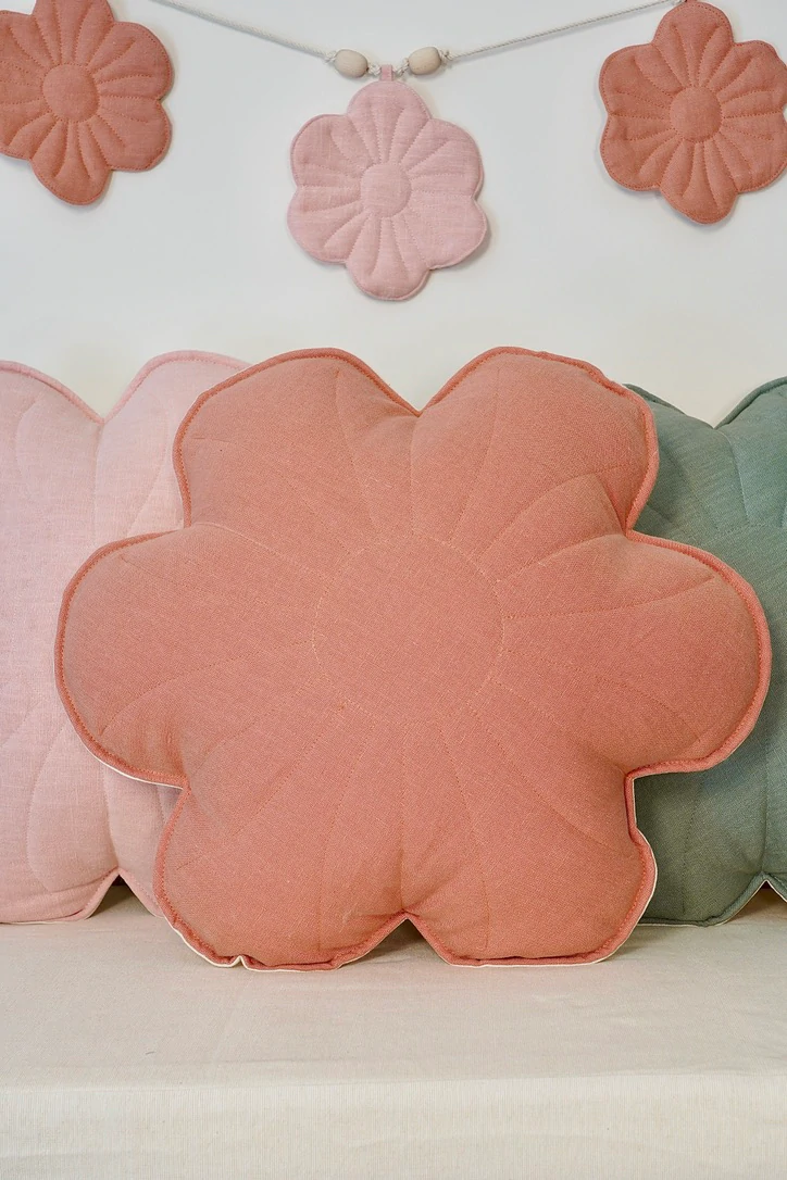 Moi Mili, pute i lin, Bloom Coral Pink - Bilde 3