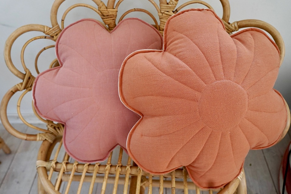 Moi Mili, pute i lin, Bloom Coral Pink - Bilde 2