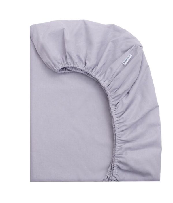 Babylove, Grå dra-på-laken 80x160 til juniorseng/barneseng