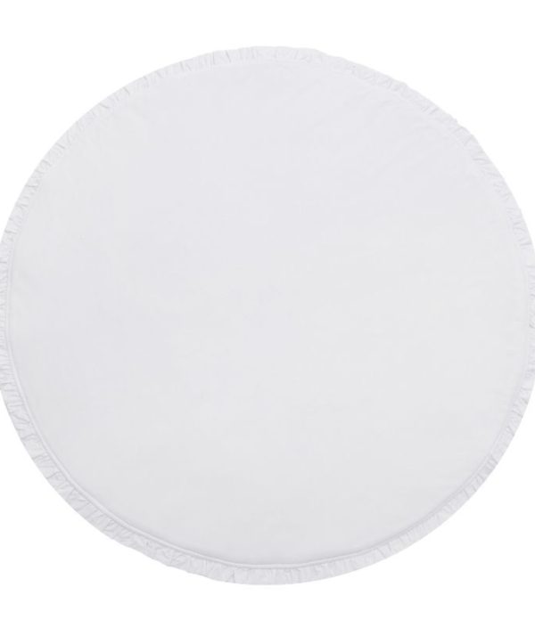 Babylove, rund lekematte med volanger, hvit