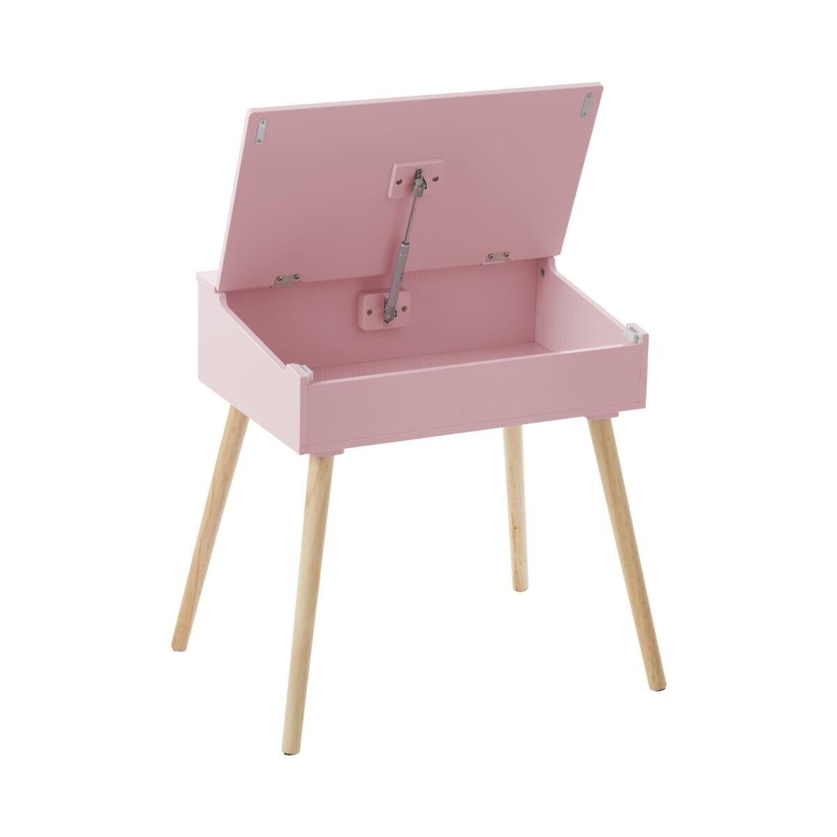Skrivebord med oppbevaring, rosa - Bilde 3
