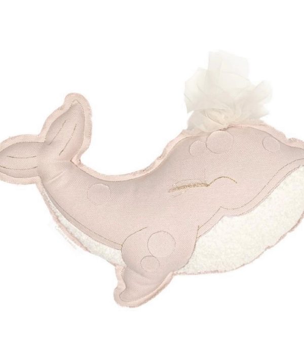 Cotton & Sweets, sengemobil veggdekorasjon pudderrosa hval