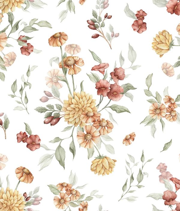 Dekorillo, tapet Gylne blomster