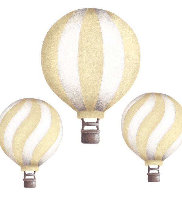 Sitrongule luftballonger vintage veggklistremerker, Stickstay