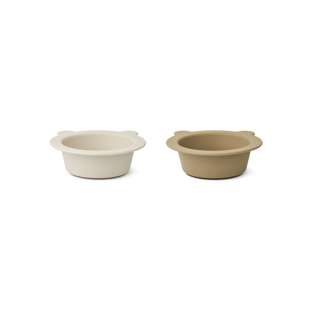 Liewood, 2-pack silikonskål med sugekopp Peony, Sandy oat mix - Bilde 2
