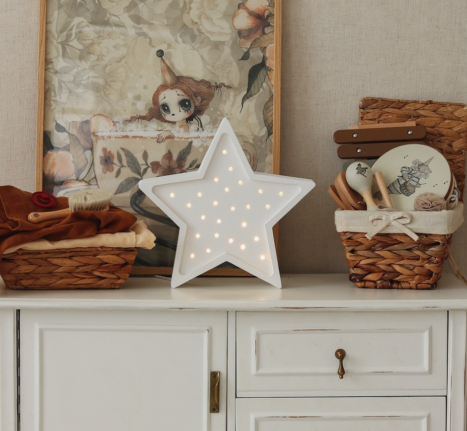 Little Lights, Nattlampe til barnerommet, Hvit stjerne - Bilde 2