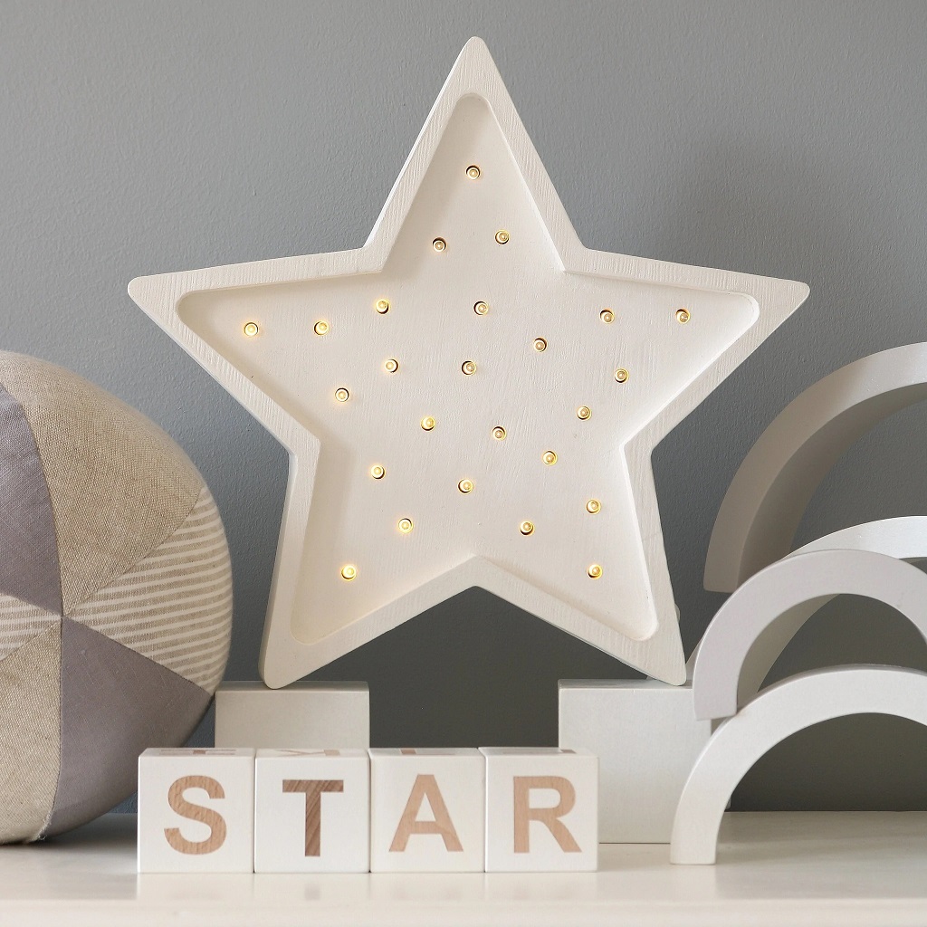 Little Lights, Nattlampe til barnerommet, Hvit stjerne - Bilde 5