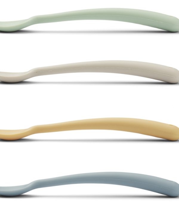 Liewood, Siv silikonskje 4-pack, Dusty mint multi mix