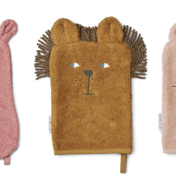 Liewood vaskekluter 3-pakk Sylvester, Safari dusty raspberry mix