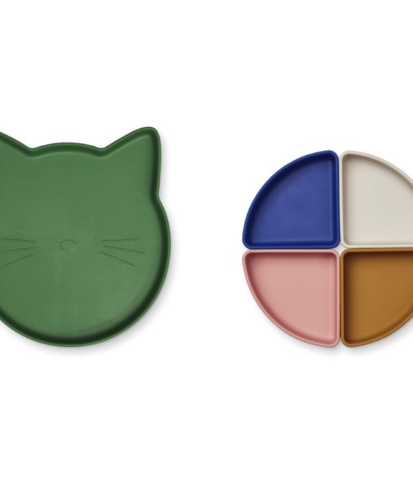 Liewood, Arne silikontallrik med rom, Cat eden multi mix