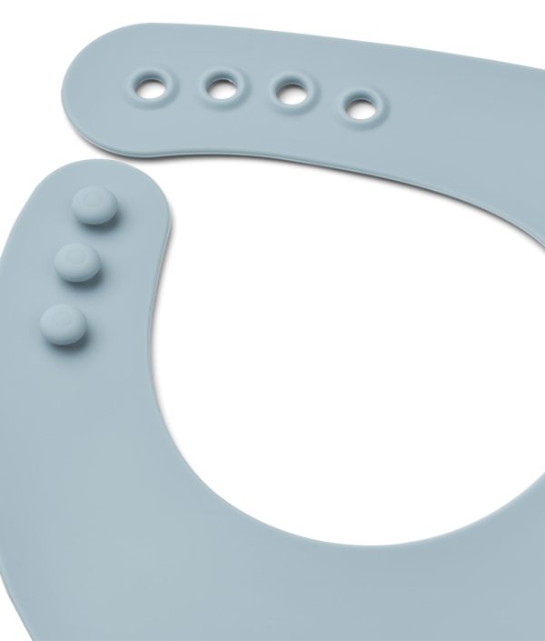 Liewood, Ember Silikon smekke 2-pack, Sea blue/whale blue mix
