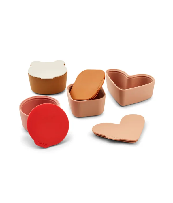 Liewood, Toto 4-pakk snackboller i silikon, Rose multi mix