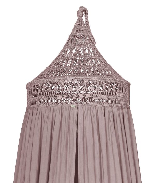 Numero 74, Tara boho sengehimmel med lysslynge, Dusty pink