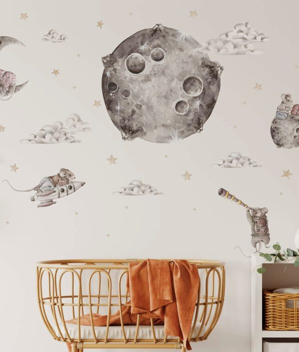Dekorillo, veggklistremerke Cosmic Little Mouse