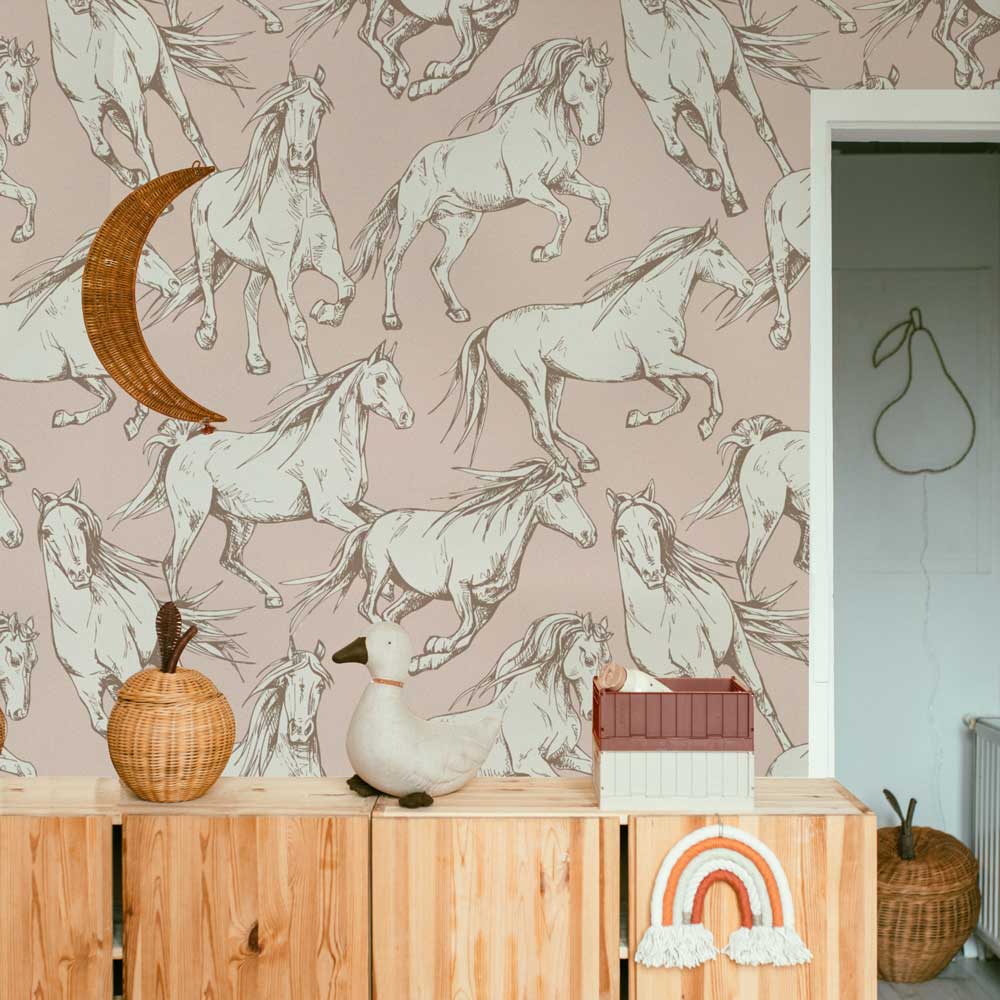 Dekornik, Tapet Horses Pink - Bilde 2