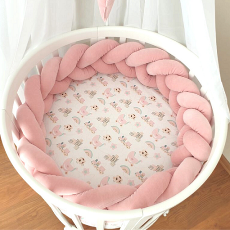 Babylove, sengehest flettet, pudderrosa