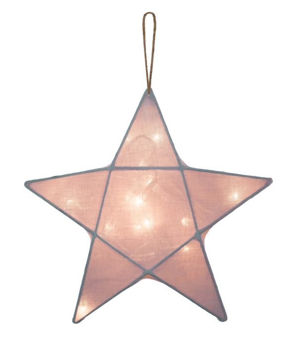 Numero 74, nattlampe stjerne med lysslynge, Dusty pink